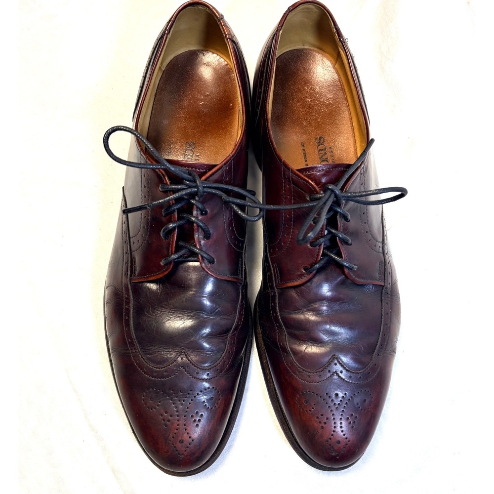 Allen Edmonds Kingswood Wingtip Oxford Men's Shoe Burgundy 11.5 B.Classic Preppy - Picture 7 of 16